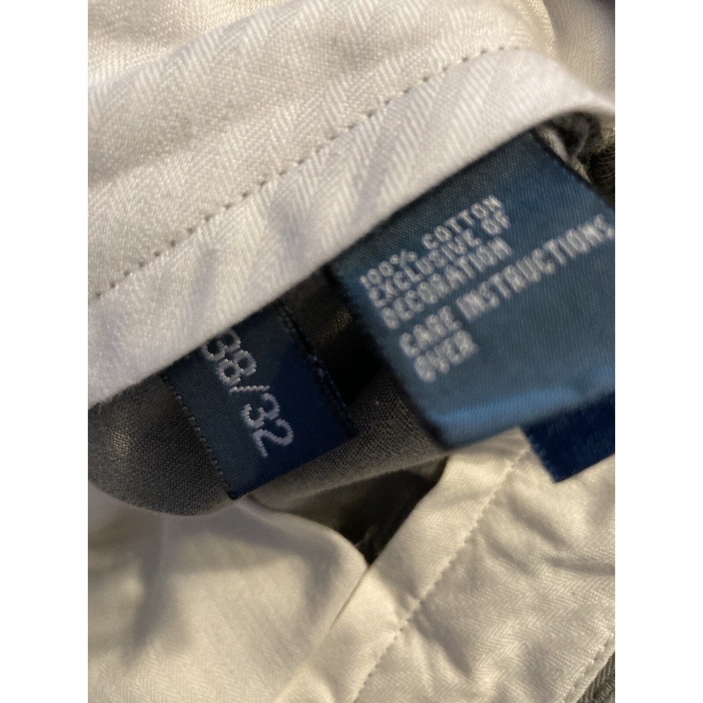 Polo Ralph Lauren Pants Men's 38x32 Gray Chino The Preston Flat Front Vtg #1827 - Picture 11 of 12